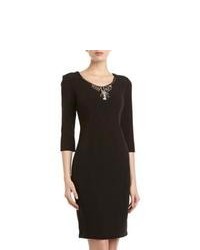 Donna Morgan Rhinestone Neck Sheath Dress Black, $135 | Last Call by ...
