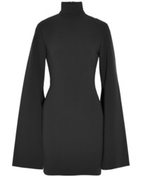 SOLACE London Franklin Crepe Mini Dress Black