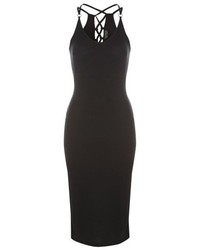 Topshop Lace Up Back Body Con Dress