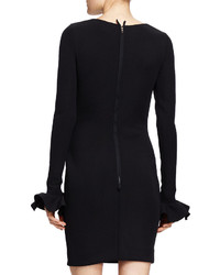 Lanvin Little Black Dress With Cuffed Long Sleeves