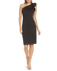 Eliza J One Shoulder Sheath Cocktail Dress