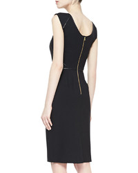 Catherine Deane Penelope Sheath Dress With Leather Piping