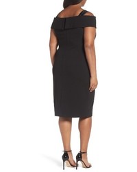 Adrianna Papell Plus Size Cold Shoulder Sheath Dress
