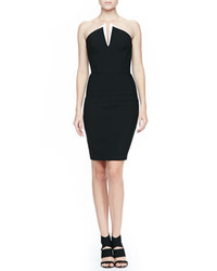 Robert Rodriguez Strapless Fitted Suiting Dress