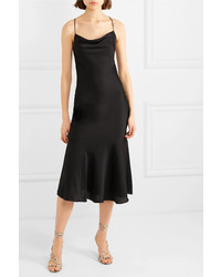 The Line By K Robi Tie Detailed Hammered Satin Dress