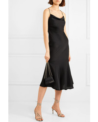 The Line By K Robi Tie Detailed Hammered Satin Dress