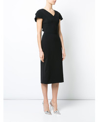 Christian Siriano V Neck Fitted Dress