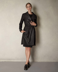 The Row Wallin Lightweight Leather Coat And Ilid Long Sleeve Scuba Dress