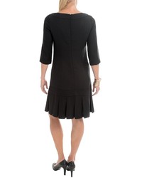 Pendleton Bands On The Run Shift Dress Worsted Wool Crepe 34 Sleeve