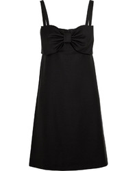Moschino Boutique Bow Embellished Wool Mini Dress