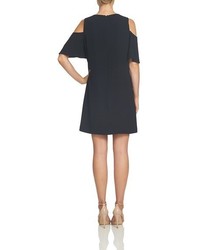 CeCe Cold Shoulder Crepe Shift Dress