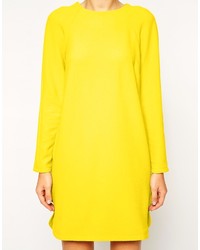 Asos Collection Shift Dress In Crepe With Cut Out Back