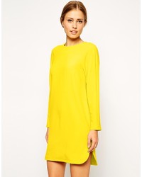 Asos Collection Shift Dress In Crepe With Cut Out Back
