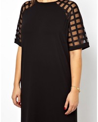 Asos Curve Curve Shift Dress With Cage Sleeve