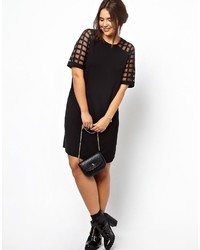 Asos Curve Curve Shift Dress With Cage Sleeve