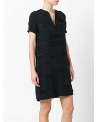 Versace Jeans Frayed Trim Dress