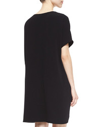 Diane von Furstenberg Kora Short Sleeve Shift Dress Black