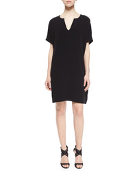 Diane von Furstenberg Kora Short Sleeve Shift Dress Black