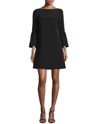 Lafayette 148 New York Marisa Bell Sleeve Shift Dress Black Plus Size