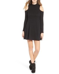 Mimichica Mimi Chica Ribbed Cold Shoulder Shift Dress