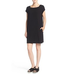 Eileen Fisher Petite Jersey Square Neck Knee Length Shift Dress