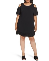 Adrianna Papell Plus Size Cold Shoulder Shift Dress