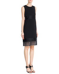 DKNY Shift Dress With Tulle Trim