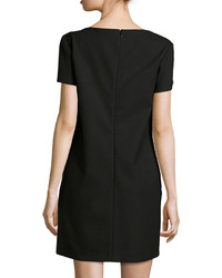 Versace Short Sleeve Zip Detail Shift Dress