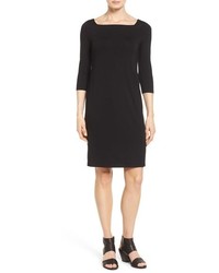 Eileen Fisher Square Neck Jersey Shift Dress