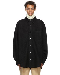 Jil Sander Black Brushed Shirt Jacket