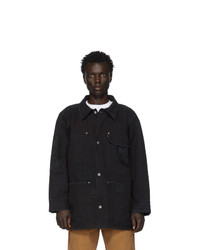 Vyner Articles Black Canvas Bandana Patches Worker Jacket