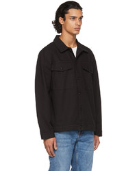 Nudie Jeans Black Canvas Colin Overshirt
