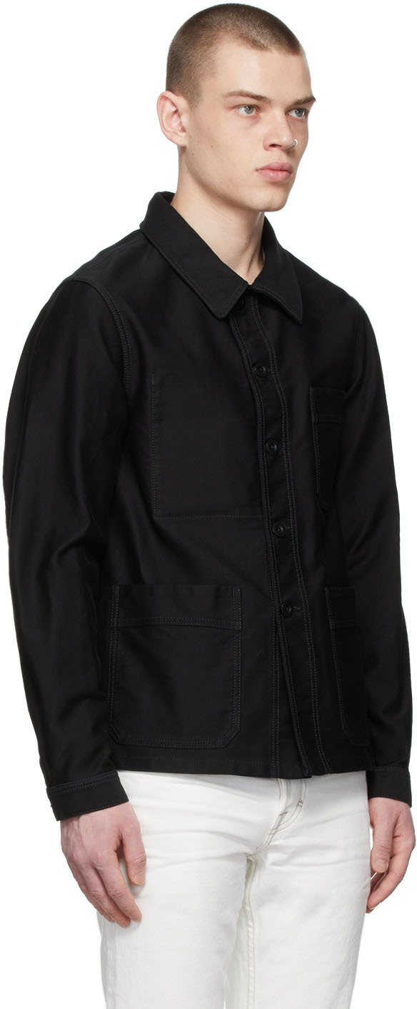 Tom Ford Black Cotton Chore Jacket, $1,790 | SSENSE | Lookastic