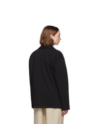Lemaire Black Jersey Overshirt Jacket