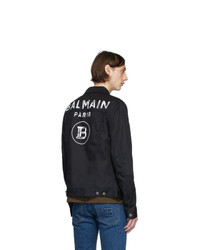 Balmain Black Logo Stamp Jacket