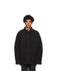 Schnaydermans Black Oversize Army Jacket