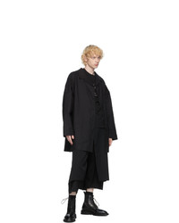 Yohji Yamamoto Black Oversized Twill Jacket