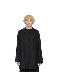 Yohji Yamamoto Black Oversized Twill Jacket