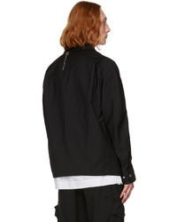 Feng Chen Wang Black Semi Sheer Shirt Jacket
