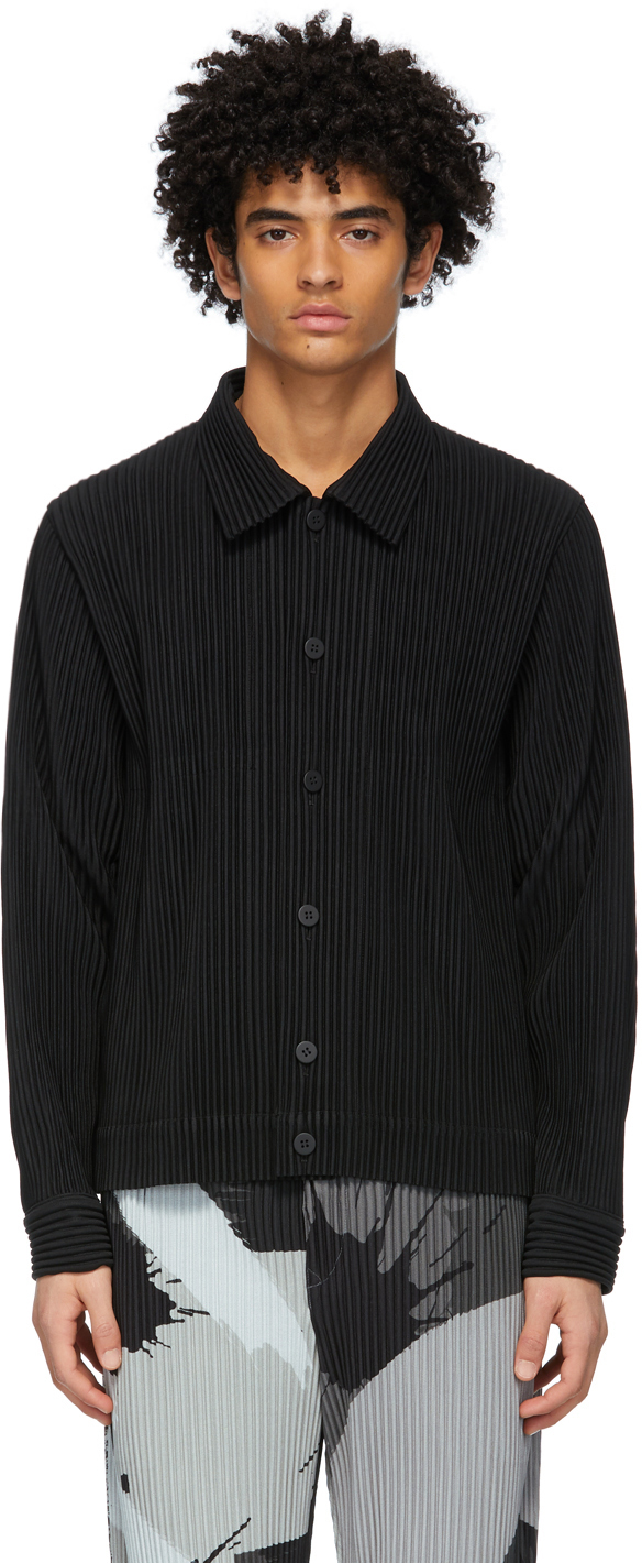 Homme Plissé Issey Miyake Black Tailored Pleats 1 Jacket, $574