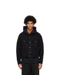 Fear Of God Black Terry Relaxed Trucker Jacket