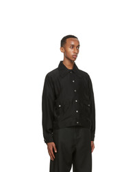 Second/Layer Black Unlined Snap Jacket