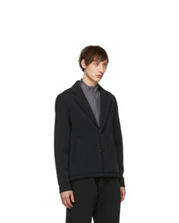 Fumito Ganryu Black Water Resistant Lapelled Coach Jacket