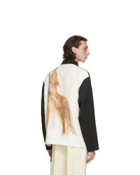 Jil Sander Black Wool And Silk Blouson Jacket