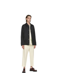 Jil Sander Black Wool And Silk Blouson Jacket