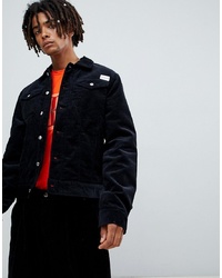 Calvin Klein Jeans Corduroy Jacket With Logo Patch Black