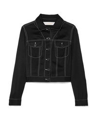 See by Chloe Cropped Satin Twill Jacket