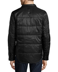 Burberry Harkstead Quilted Technical Shirt Jacket Black