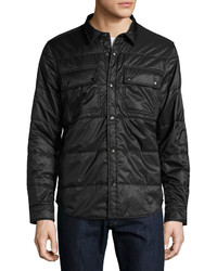 Burberry Harkstead Quilted Technical Shirt Jacket Black