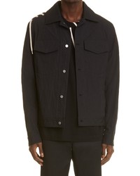 Craig Green Laced Cotton Jacket In Black